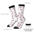 thumbnail image 4 of Fuzoiu Pink Butterflies (2) Print Athletic Crew Socks for Men & Women,Casual Crew Socks,Above Ankle Crew Socks for Business, Casual, 4 of 6