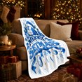 thumbnail image 3 of Volleyball Christmas Cheer, Festive Holiday Scene, Warm Flannel Blanket for Living Room and Reading Nook with Detailed Artwork, Art Lovers Christmas Gift, Festive Home Decor, 3 of 7