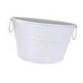 thumbnail image 4 of Esquirla Ice Bucket Beverage Tub Round Lightweight Organizer Metal Drink Storage Bucket for Chilling Bar Champagne Cocktails White, 4 of 8