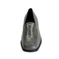 thumbnail image 2 of PEERAGE Zula Women's Wide Width Leather Animal Print Slip-on Shoes GRAY 10, 2 of 6