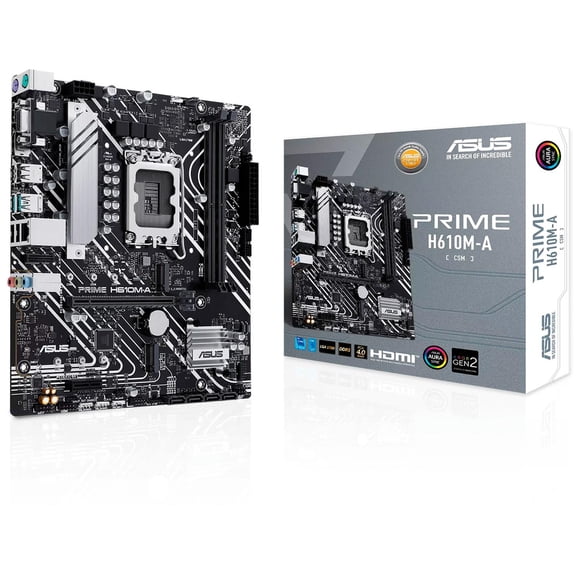 Tarjeta Madre ASUS PRIME H610M-A-CSM 1700 DDR5 M.2 Micro ATX negro