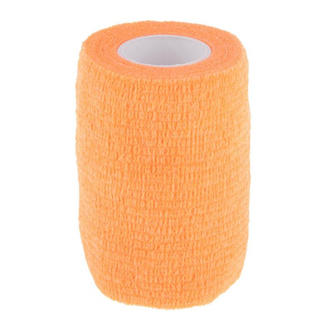 STARTIST 7.5cm First Aid Self-Adhesive Elastic Gauze Tape - 5 Colors - Orange