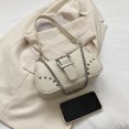 thumbnail image 3 of Bolso informal para axila para mujer, Bolso Hobos de lona con remaches, cierre con cremallera, Bolso de viaje para mujer, 3 of 8