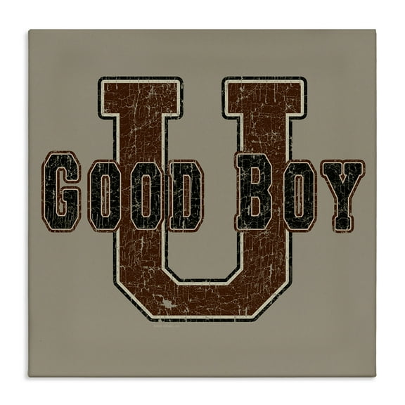 Stupell Industries Good Boy U Vintage Novelty & Humor Painting Wrapped Canvas Art Print Wall Art, 17 x 17