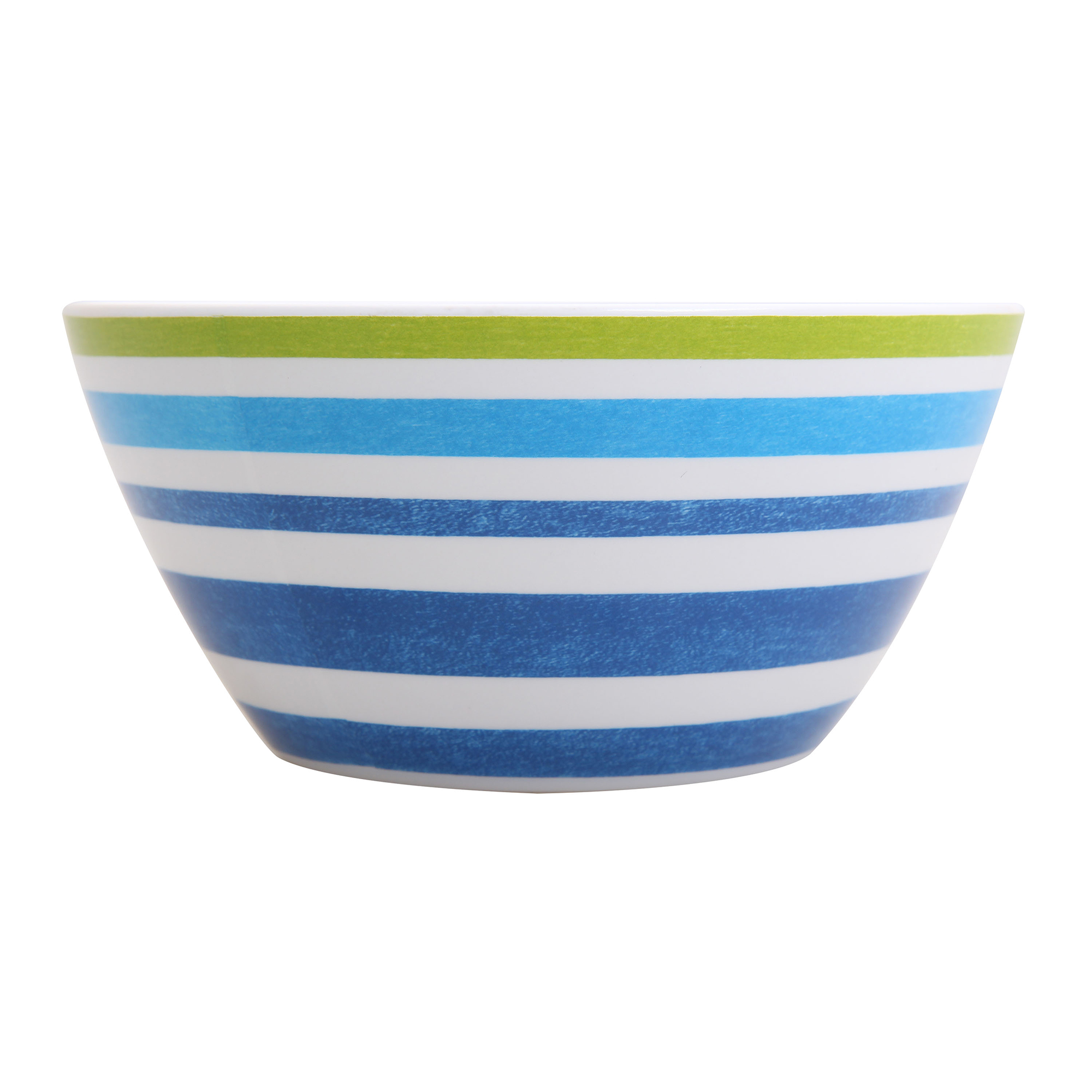 Mainstays Kids Melamine Blue Striped Bowls, Set of 6 - image 4 of 5