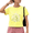 1-Yellow, variant on Giffimy Women's Black Watercolor Full Frame Daisy Wildflower Field Graphic Short Sleeve Crop T-Shirt Crewneck XS-XL Top