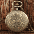 thumbnail image 6 of New Elephant Vivid Engraving Vintage Bronze Arabic Literal Quartz Large Pocket Watch Sweater Chain Men Women Pendant Clock Gift (bronze), 6 of 6