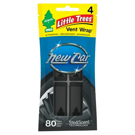 Little Trees Air Freshener Vent Wrap New Car 4-Pack
