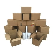 uBoxes Basic Moving Boxes Kit #1 + Supplies 18 Moving Boxes, Bubble, Tape