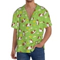 thumbnail image 1 of Balery Guinea Pigs Camisa Casual de Manga Corta con Botones para Hombre, Texturizada, Estilo Cubano, para Playa, Verano-X-Large, 1 of 5