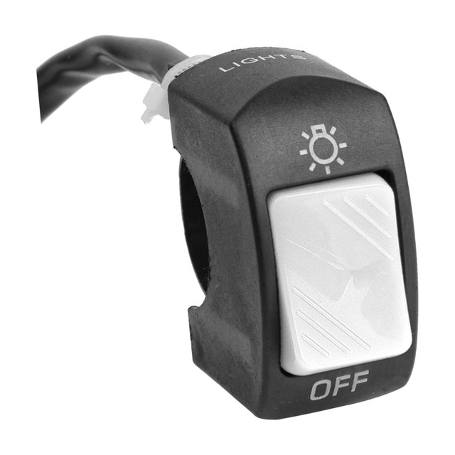 koolsoo Motorcycle Handlebar Headlight Control Switch Universal Handlebar Mount 7/8 inch Gray