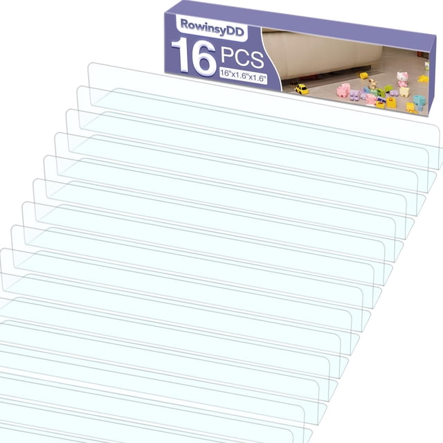 Bloqueador de espacios para muebles RowinsyDD 40,5 cm transparente, paquete de 16