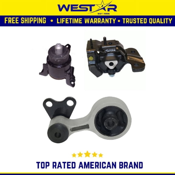 2003-2008 Mazda 6 3.0L Engine Motor & Transmission Mount Set 3PCS Compatible for Auto Replaces 9182 9221 9536