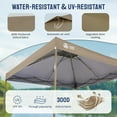 thumbnail image 6 of CROWN SHADES 10'x10' Pop Up Gazebo with Mosquito Netting Outdoor Canopy Tent for Patio, Yard, Wheeled Storage Bag Beige, 6 of 7