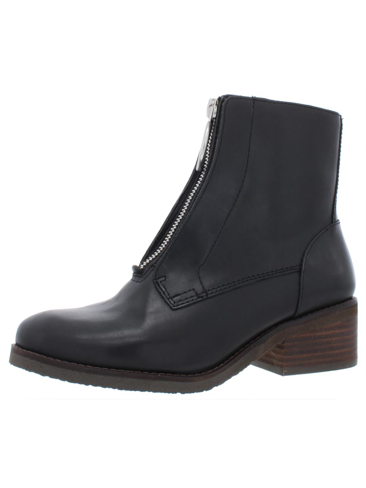 Lucky Brand Womens Tibly Leather Zip Up Ankle Boots - Walmart.com