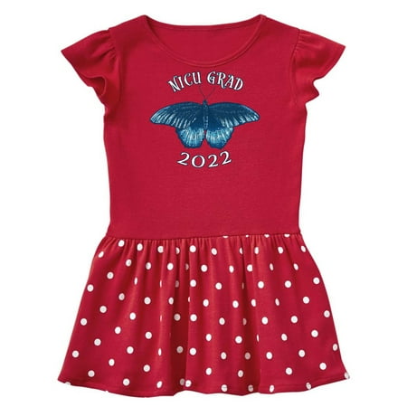

Inktastic NICU Grad 2022 with Blue Butterfly Gift Baby Girl Dress