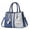 Dark Blue, variant on Purses and Handbags with Bow Pendant for Women Flower Print Tote Bags Multiple Zipper Crossbody Shoulder Bag Black