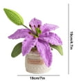 thumbnail image 2 of CARRFA Hand-Woven Crochet Knitted Potted Plants, Creative Mini Simulation Crocheted Potted for Home DIY Desktop Decorations Gifts for Friends, Lovers, Classmates, 2 of 9