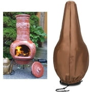 Chiminea Cover Waterproofï¼ŒChimney Fire Pit Heater Cover, Chiminea Accessories Outdoor Patio Chiminea Covers,Durable Outdoor Garden Heater Cover Brown ((S) 12"X24"X40")