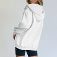 thumbnail image 4 of Sweat à Capuche à Manches Longues à la Mode pour Femmes avec Poche Blanche XXL, 4 of 6