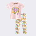 thumbnail image 2 of enyan Toddler Baby Girls Summer Clothes Smocked Short Sleeve T-Shirt Tops Ruffled Short Sets Cute Outfits 2Pcs,Yellow,110, 2 of 7