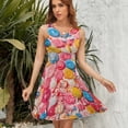 thumbnail image 7 of Pastel Rainbow Lollipop Sleeveless Dress Women Summer Evening Dresses Ladies Sundress, 7 of 7