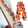 thumbnail image 2 of Autumn Decoration Maple Vine Garland Fall Thanksgiving Leaves without Lights 175cm, 2 of 4