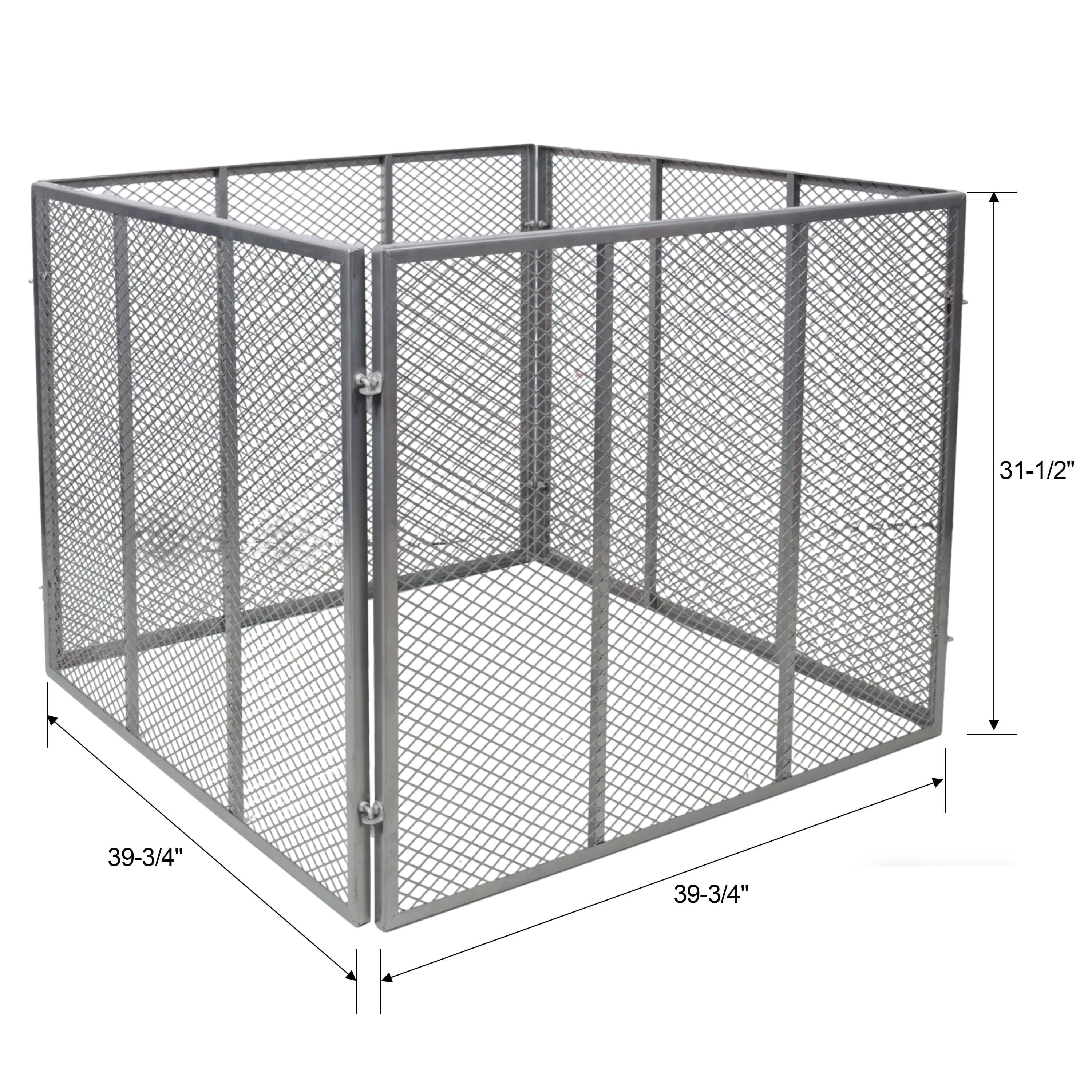172 Gallon Large Square Metal Wire Mesh Compost Bin, Rust‑Proof Powder‑Coated Outdoor Composter, Easy Tool‑Free Assembly for Yard Leaves Grass Clippings Kitchen Scraps