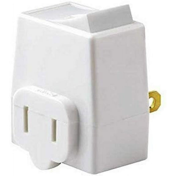 Leviton C22-1469-W 2 Pack Plug In Switch Tap, White