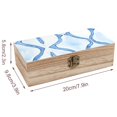 thumbnail image 2 of 7.9×2.3 In Wooden Boxes Durable Easy To Use Dustproof Prevent Slippery Delicate And Cabinet LightSkyBlue Moroccan Trellis Hand-drawn Sketch_1, 2 of 8