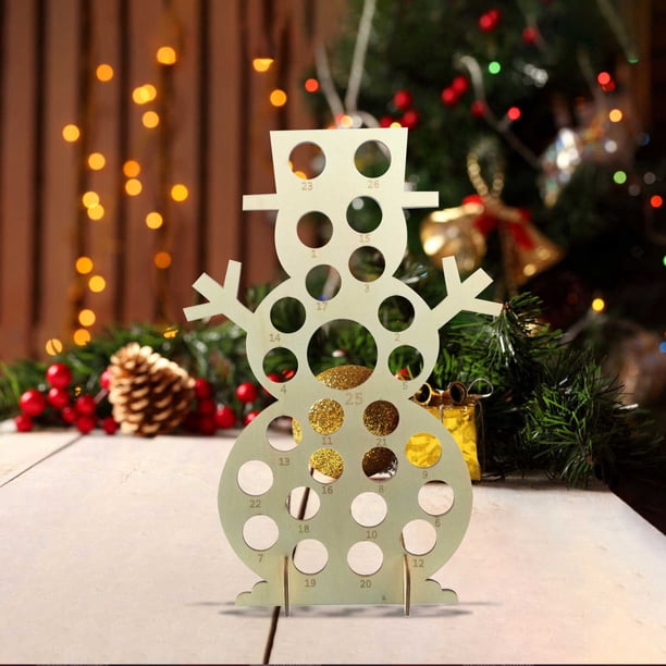 Acheter Calendrier de l'Avent de Noël, compte à rebours en bois pour les vacances, intérieur et extérieur