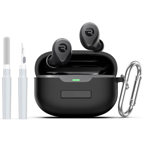 Protective Case Cover with Cleaner Kit and Carabiner for Raycon Everyday Earbuds