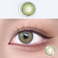 thumbnail image 4 of Lentes de contacto de color Mill CREEK con grado de potencia, lentillas anuales púrpuras, maquillaje gris, 1 año, 4 of 5