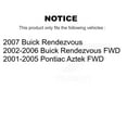 thumbnail image 2 of Genius Front Rear Coated Disc Brake Rotors Kit for Car Buick Rendezvous Pontiac Aztek KG-100705, 2 of 9