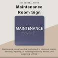 thumbnail image 6 of ADA CENTRAL SIGNS - 6" X6" Maintenance Room Sign - ADA Compliant Tactile Graphics Grade 2 Braille Text Acrylic Wall Sign - Safety and Accessibility IT Room Signs for Office, Hotel, School, & Warehouse, 6 of 7