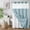 Cyan, variant on No Hook Shower Curtain with Snap-in Liner, Waffle Weave Waterproof Heavyweight Fabric Mesh Window Bathroom Curtain,Moonlight Blue 71"x81"