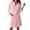 Pink, variant on HNMKIU Women's Lightweight Plus Size Pajamas 3/4 Sleeve Robe Knee Length Kimono Bathrobe Spa Robe for Women Home Loungewear Black,XL