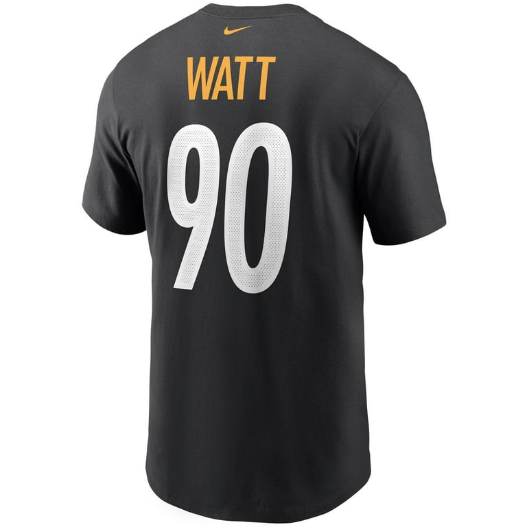 Men s Nike T.J. Watt Black Pittsburgh Steelers Name Number T Shirt