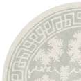 thumbnail image 5 of SAFAVIEH Bella Aliya Geometric Bordered Wool Area Rug, Grey/Ivory, 5' x 5' Round, 5 of 6
