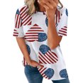 thumbnail image 1 of Blusa informal de manga corta con cuello redondo y hombros descubiertos para mujer Fridja  hjk3795, 1 of 1