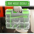 thumbnail image 6 of Tool Box with Transparent Lid, Double Side 34-Compartments Organizer Box with Removable Dividers for Hardware, Screws, Bolts, Nails, Beads, Jewelry and Fishing Accessories, Green, 4 Pack, 6 of 6