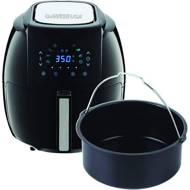 GoWISE USA 5.8Quart 8in1 Air Fryer XL with Cake Pan + 50 Recipes for