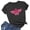 Pink Gray, variant on MOUSYA Breast Cancer Shirts for Women Pink Ribbon Breast Cancer Awareness T-Shirt Short Sleeve Fall Tee Top