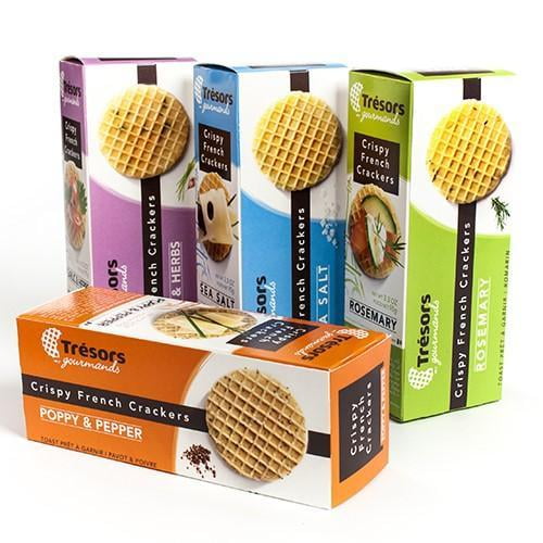Crispy French Waffle Crackers by Tresors Gourmands Sea Salt Flavor