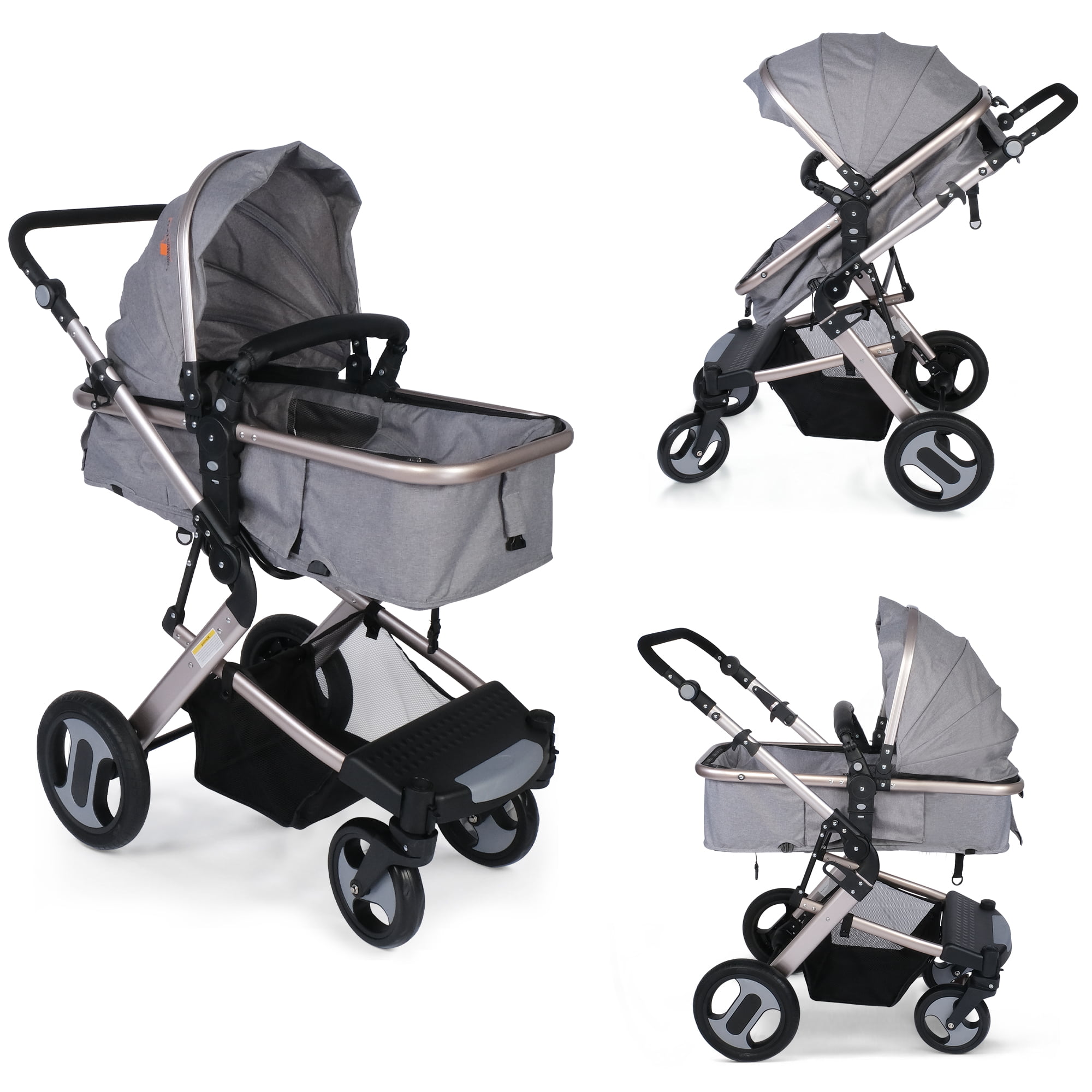 2 in 1 Foldable Baby Stroller Newborn Carriage Infant Travel Car Pram Pushchair 