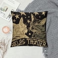 thumbnail image 2 of Best Friend Quote Pillow Cases Black Dog and Cat Inside Quote Friends are Like Stars Throw Pillow Covers  Cotton Linen Cushion Cover for Men Women Black White, 2 of 5