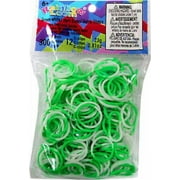 Rainbow Loom Green & White Two-Tone Rubber Bands Refill Pack (300 ct)