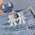 thumbnail image 4 of Guardurnaity 3a Juego de 2 hebillas de cintura de oso de aleación con fácil operación efecto instantáneo garantizado cintura de oso de jeans Ropa, zapatos y accesorios Miscelánea Plata, 4 of 6