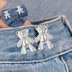 thumbnail image 4 of Sonducket 3a dúo de pasador de botón a presión universal para durabilidad de la hebilla de la cintura y cintura de oso de jeans artesanal Ropa, zapatos y accesorios Miscelánea Plata, 4 of 6