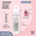 thumbnail image 3 of Miyuki Delica Seed Beads – Size 11/0 (1.6 mm), DB0114, Transparent Silver Gray Luster, 7.2 g, Approx. 1440 Beads, 3 of 7